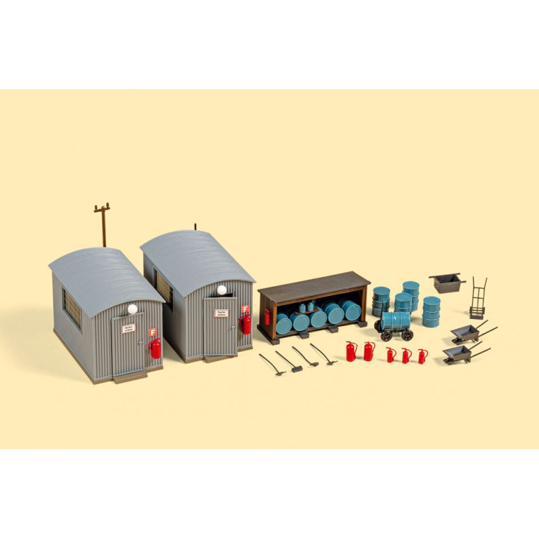 Hangar en tôle ondulée pour le stockage de pétrole - Auhagen 11478 - HO 1/87  modélisme, dioramas