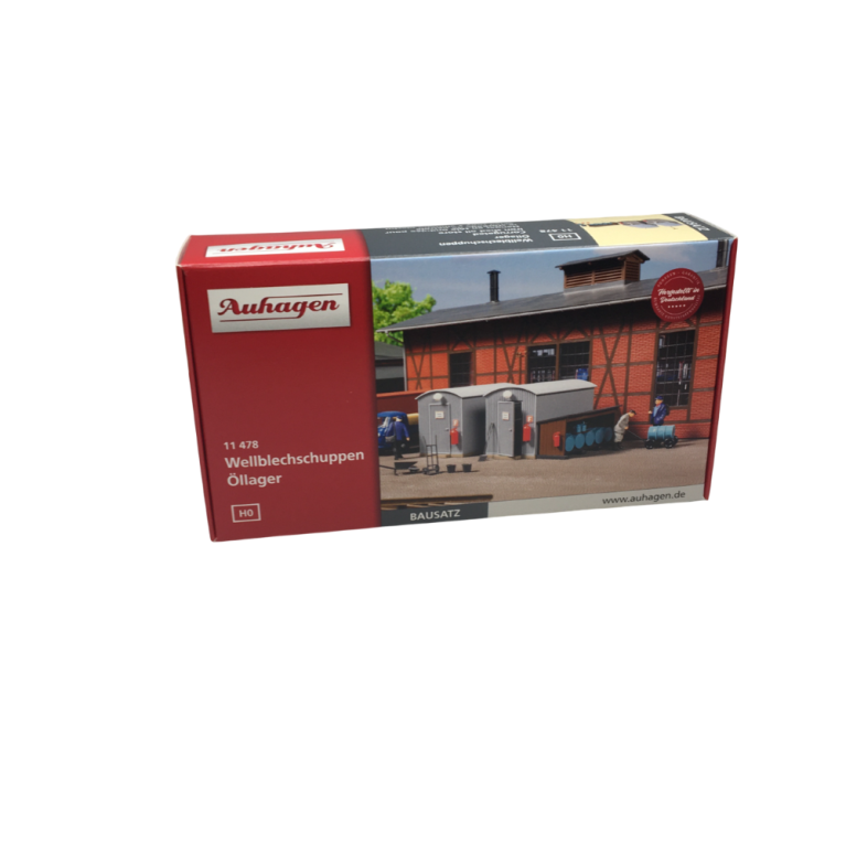 Hangar en tôle ondulée pour le stockage de pétrole - Auhagen 11478 - HO 1/87  modélisme, dioramas