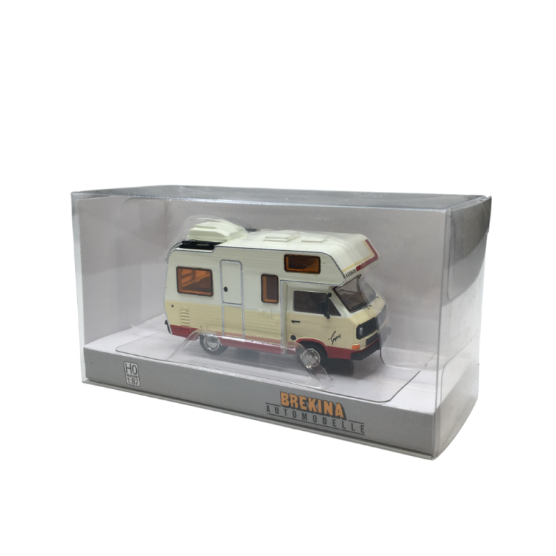 Volkswagen T3 Gipsy camping car, blanc/beige/rouge, 1983 - BREKINA 33975 - HO 1/87