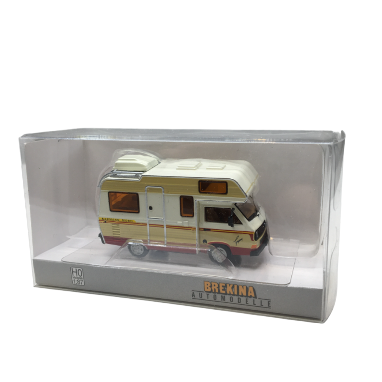 Volkswagen T3 Gipsy camping car, blanc/beige/rouge, 1983 - BREKINA 33976 - HO 1/87