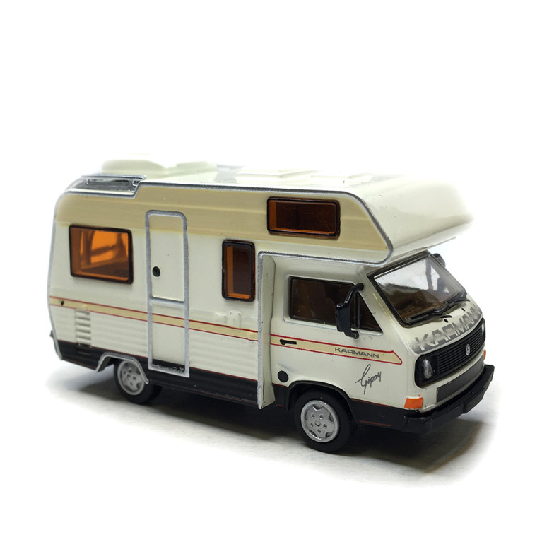 Volkswagen T3 Gipsy camping car, blanc/noir, 1983 - BREKINA 33977 - HO 1/87