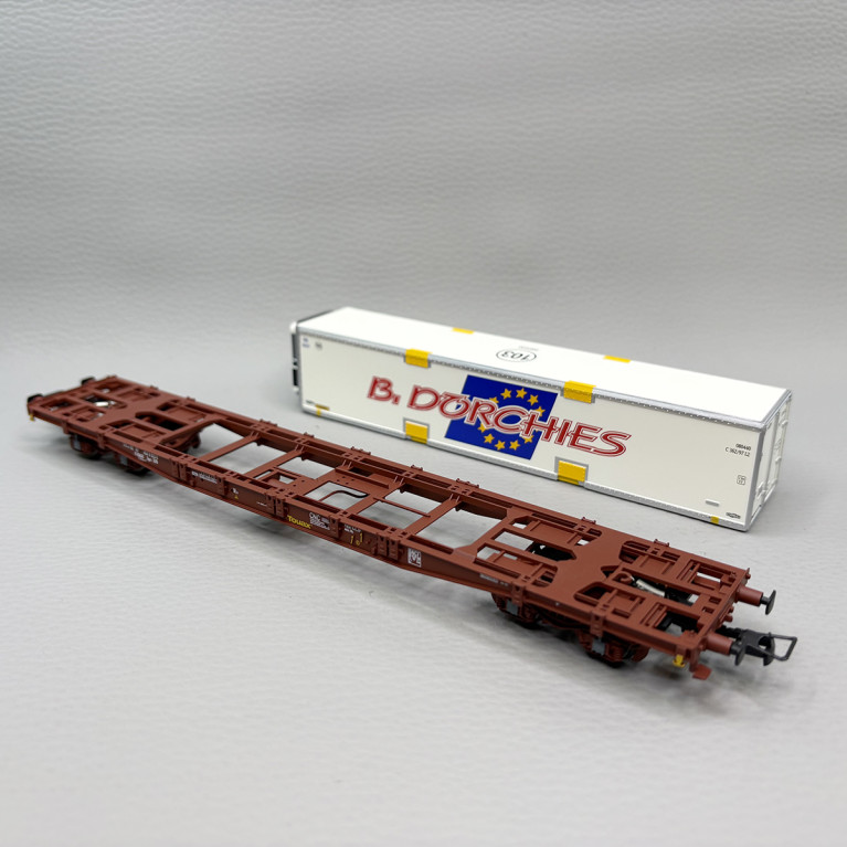 Wagon porte conteneurs S70, "B. Dorchies", TOUAX - JOUEF HJ6279