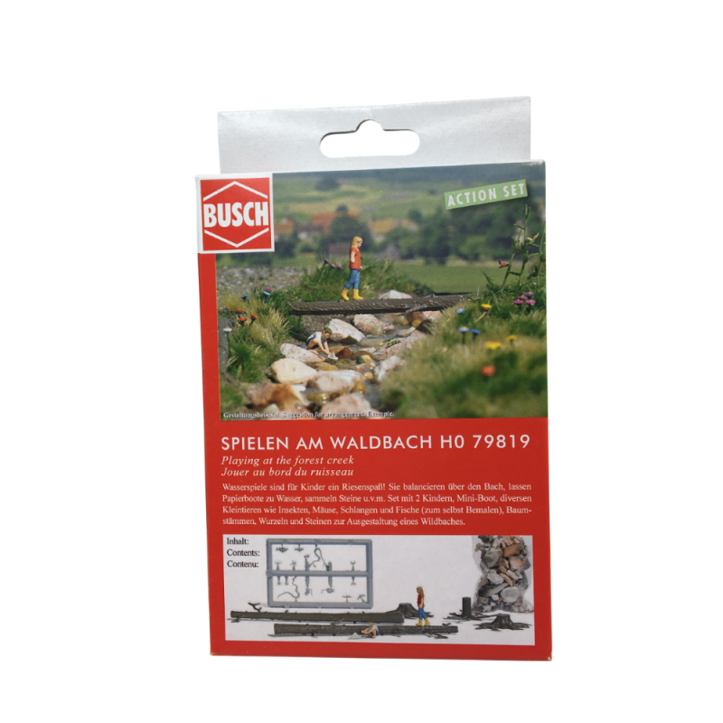 Coffret d'actions : Jouer au bord du ruisseau - BUSCH 79819 - HO 1/87