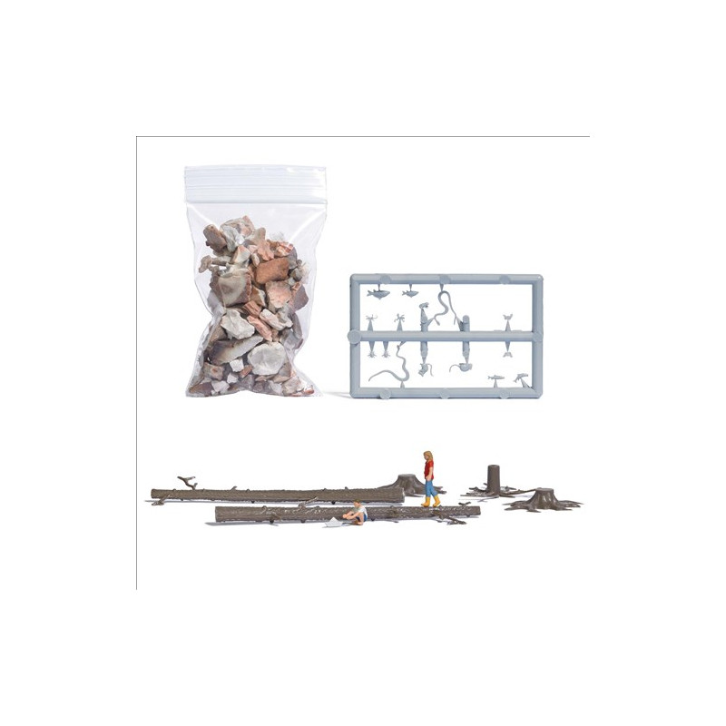 Coffret d'actions : Jouer au bord du ruisseau - BUSCH 79819 - HO 1/87