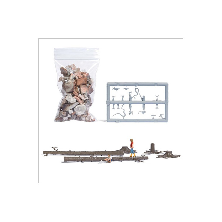 Coffret d'actions : Jouer au bord du ruisseau - BUSCH 79819 - HO 1/87
