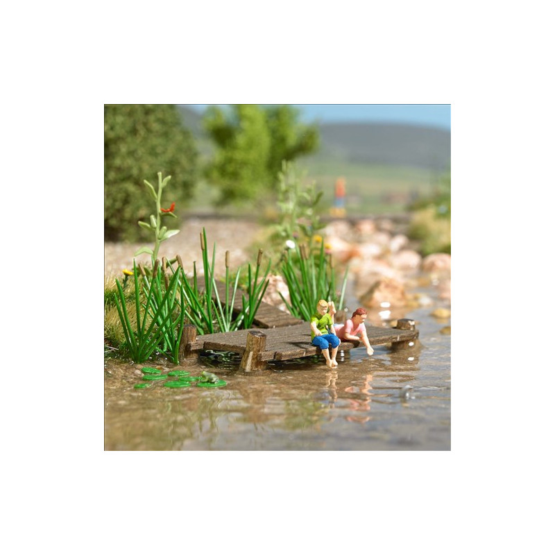 Coffret d'actions : Nourrir les poissons - BUSCH 79818 - HO 1/87