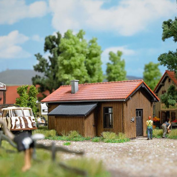 Kit : bâtiment administratif en bois - BUSCH 1549 - HO 1/87