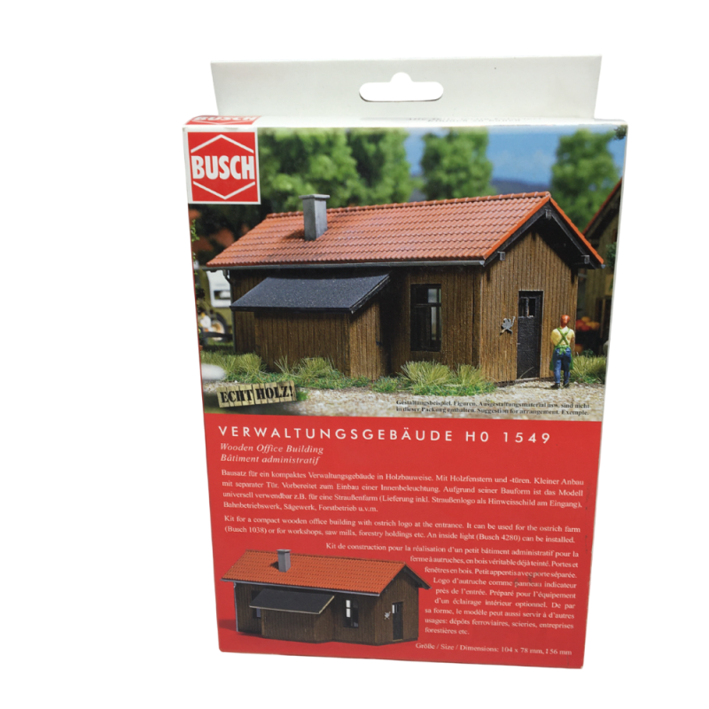 Kit : bâtiment administratif en bois - BUSCH 1549 - HO 1/87