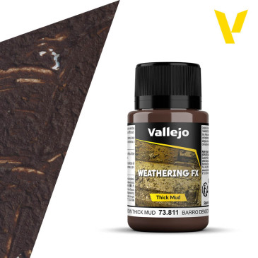 Effets de matière, Boue brune dense (thick mud) 40ml - VALLEJO 73811