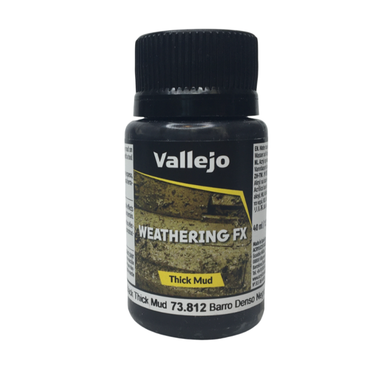 Effets de matière, Boue noire dense (thick mud) 40ml - VALLEJO 73812