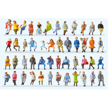 Voyageurs assis - PREISER 14418 - HO 1/87