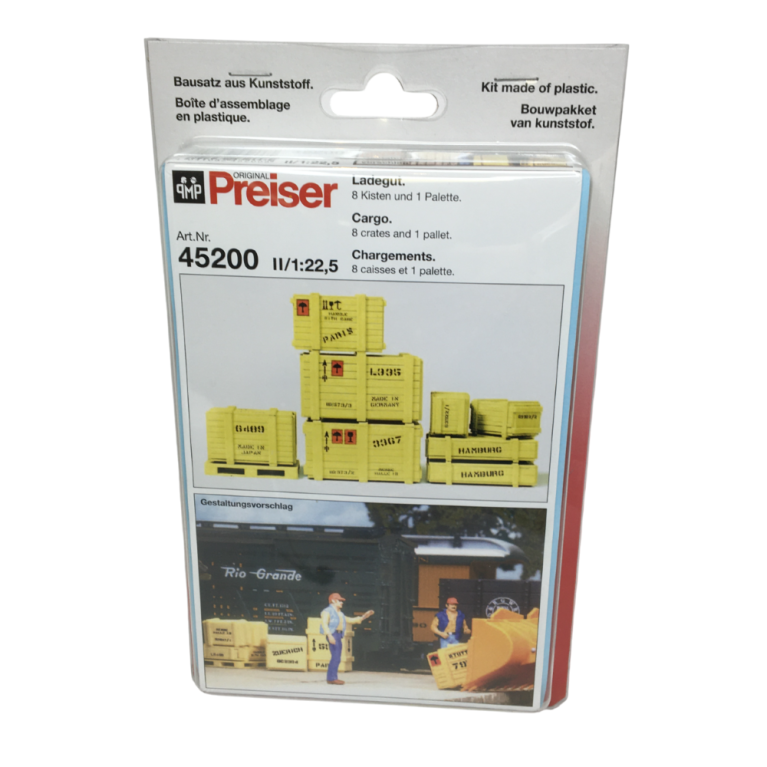Chargements 8 caisses et 1 palette - PREISER 45200 - G 1/22.5