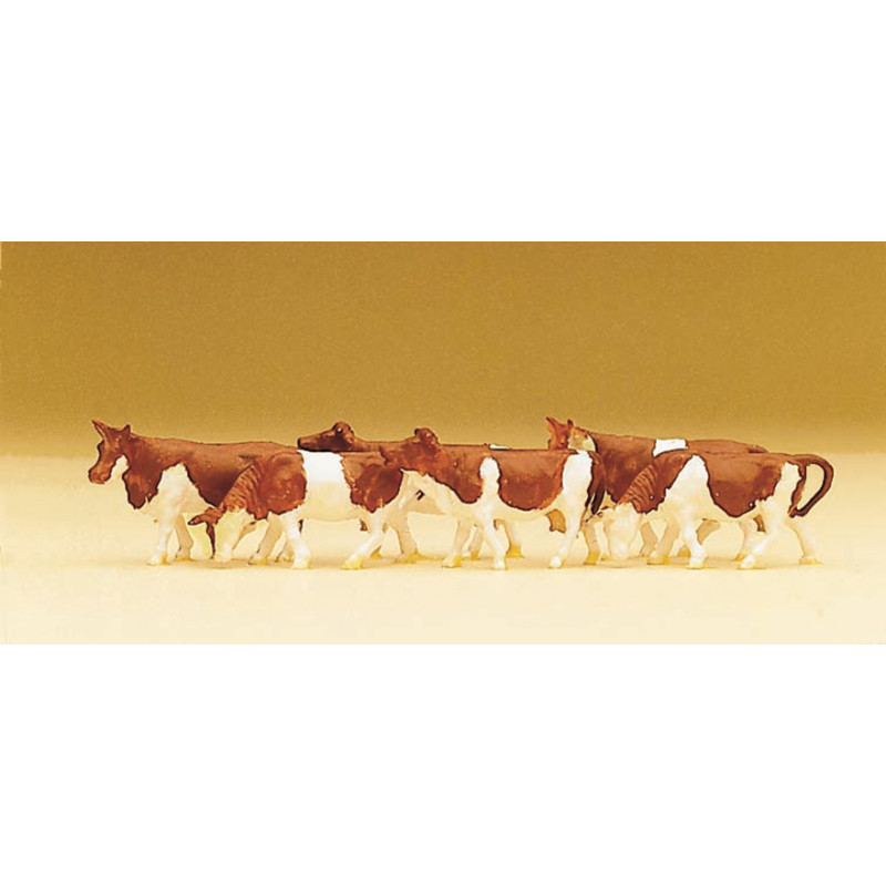 Vaches marrons et blanches - PREISER 79155 - N 1/160