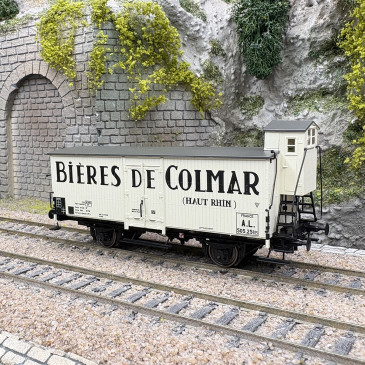 Wagon couvert avec guérite, "Bières de Colmar", A.L., Ep. II - BRAWA 51257 - HO 1/87