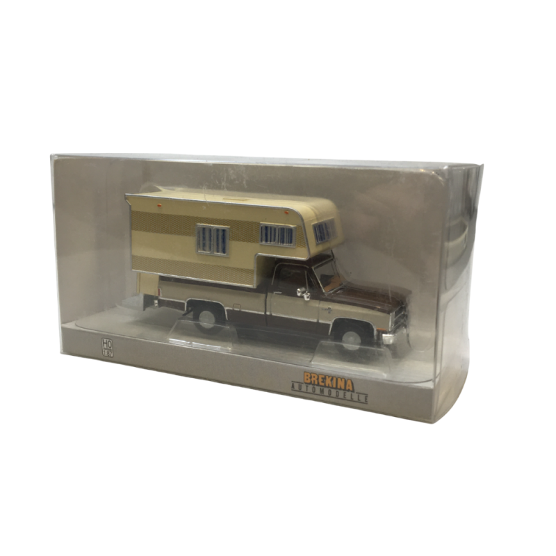 Chevrolet C20, camping-car, brun / beige clair, 1982 - BREKINA 19664 - HO 1/87