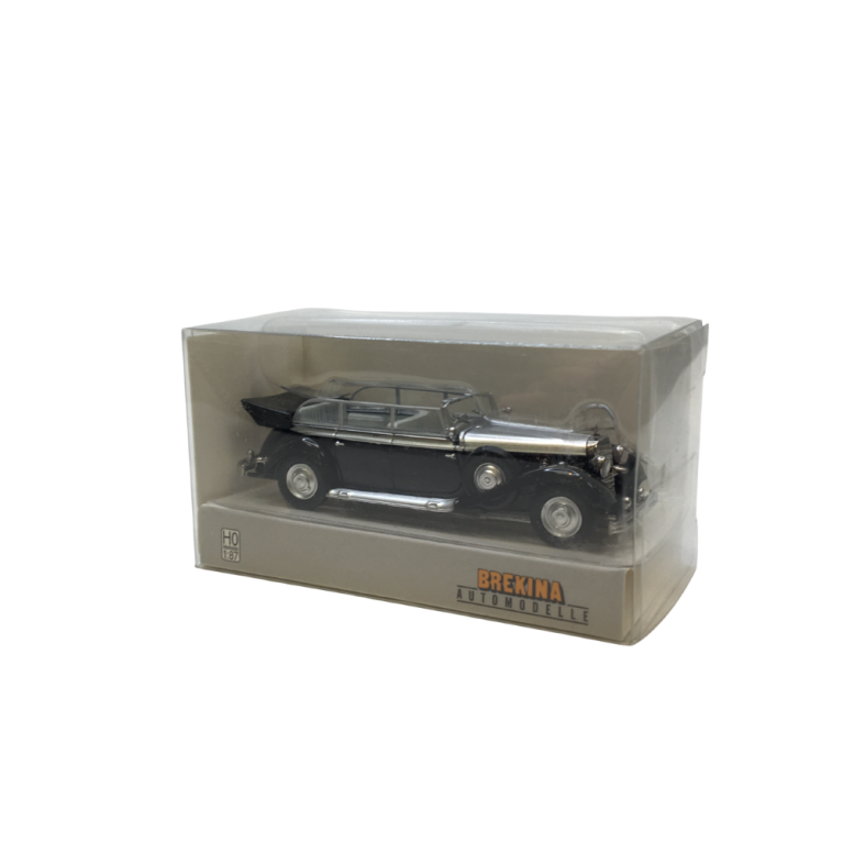 Mercedes Benz 770K cabriolet, noire / gris argent, de Erik Charell, 1938 - BREKINA 21059 - HO 1/87