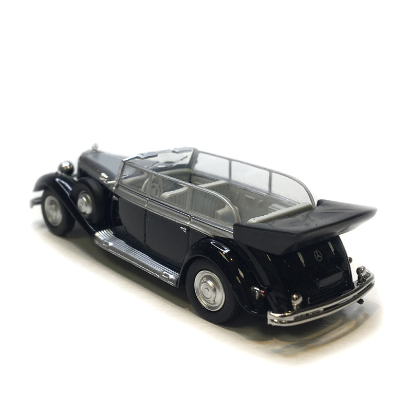 Mercedes Benz 770K cabriolet, noire / gris argent, de Erik Charell, 1938 - BREKINA 21059 - HO 1/87