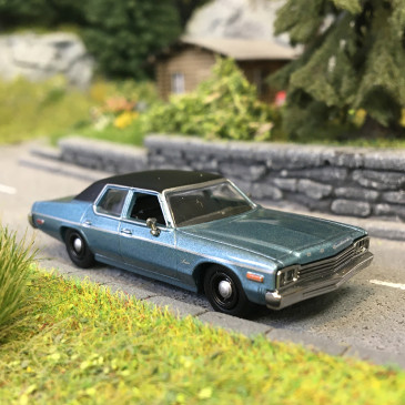 Dodge Monaco, vert métallisé/noir, 1974 - BREKINA 18151 - HO 1/87