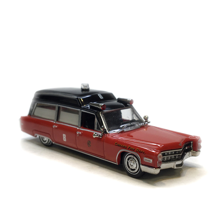 Cadillac Miller Meteror, Chicago Fire Dept, 1966 - BREKINA 19780 - HO 1/87