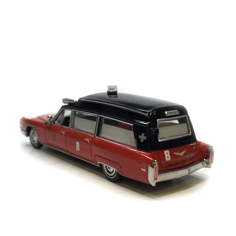 Cadillac Miller Meteror, Chicago Fire Dept, 1966 - BREKINA 19780 - HO 1/87