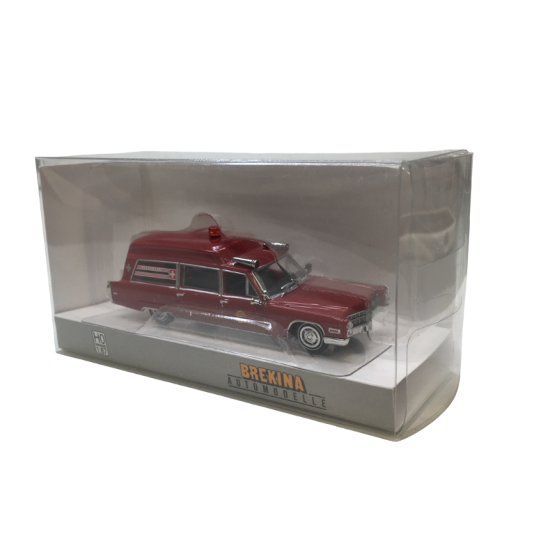 Cadillac Miller Meteror, rouge, 1966 - BREKINA 19775 - HO 1/87