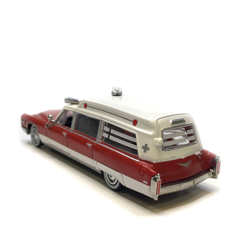 Cadillac Miller Meteror, rouge/blanc, 1966 - BREKINA 19776 - HO 1/87