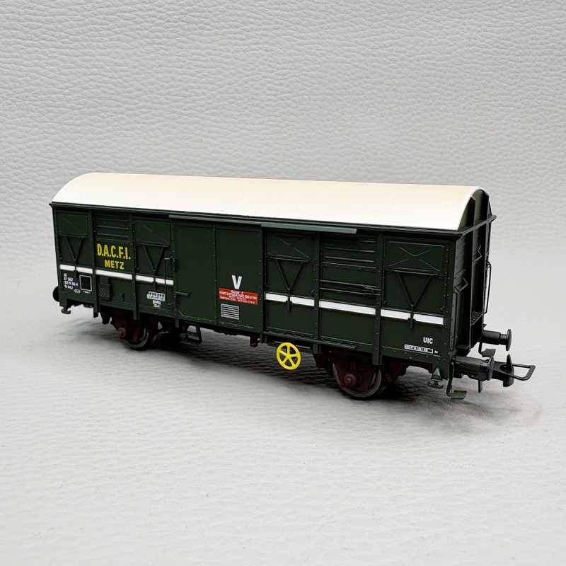 Wagon couvert type G4 "DACFI" Metz Annonce de chantier, SNCF - JOUEF HJ6290
