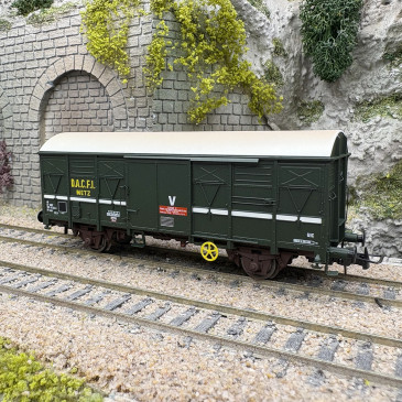 Wagon couvert type G4 "DACFI" Metz Annonce de chantier, SNCF, Ep. V - JOUEF HJ6290 - HO 1/87