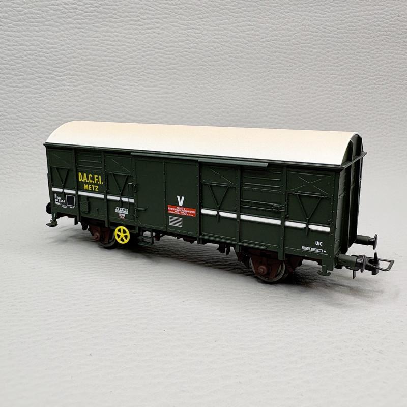 Wagon couvert type G4 "DACFI" Metz Annonce de chantier, SNCF - JOUEF HJ6290