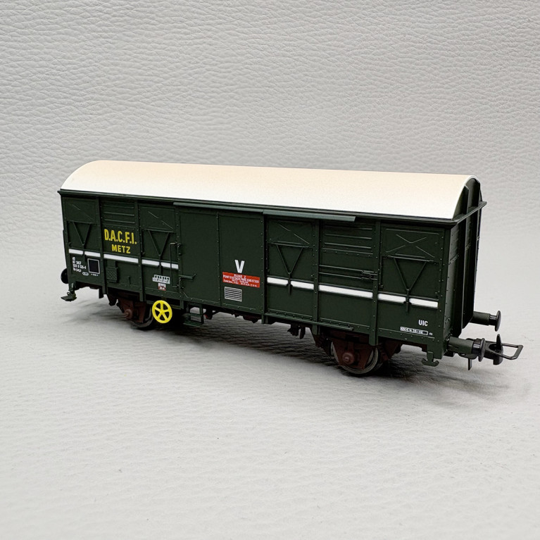Wagon couvert type G4 "DACFI" Metz Annonce de chantier, SNCF - JOUEF HJ6290