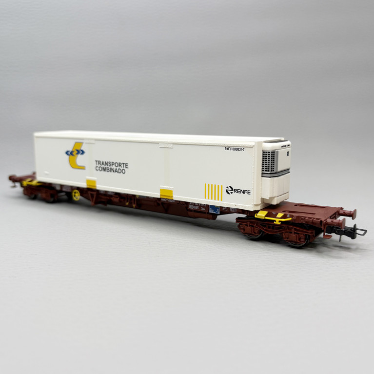Wagon porte conteneurs MMC3 "Transporte Combinado", RENFE - ELECTROTREN HE6080