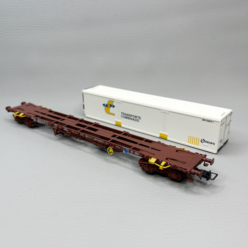 Wagon porte conteneurs MMC3 "Transporte Combinado", RENFE - ELECTROTREN HE6080