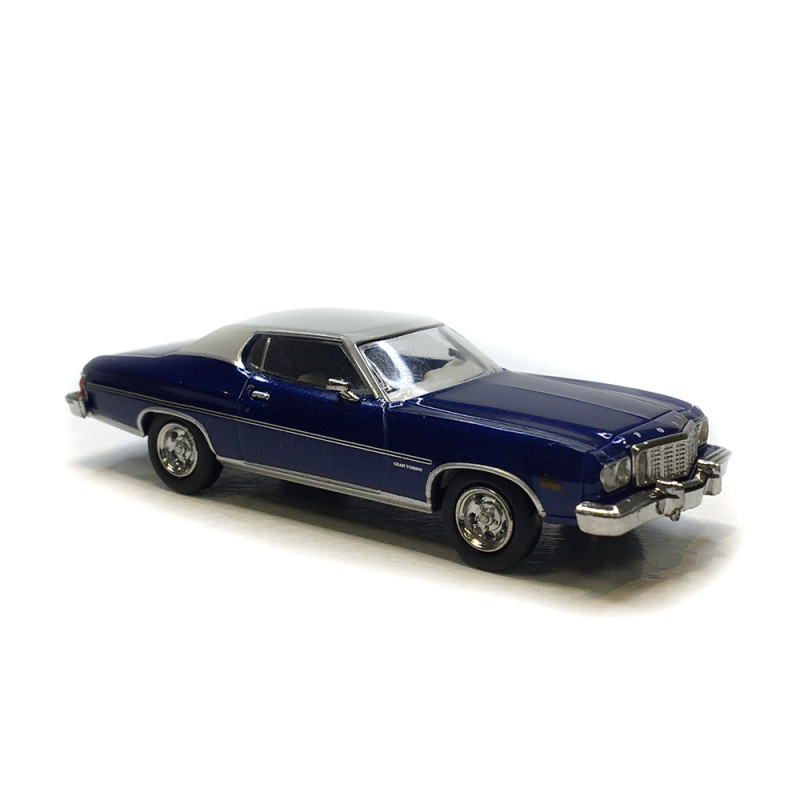 Ford Gran Torino, bleu foncé métallisé/gris clair, 1976 - BREKINA 19731- HO 1/87