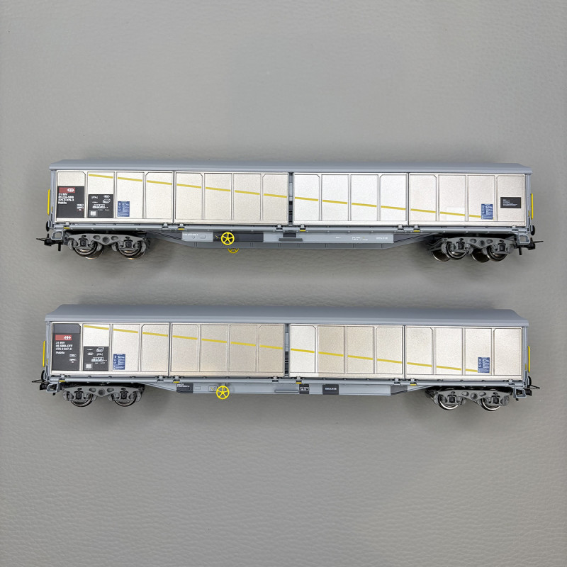 2 wagons à parois coulissantes Habils, SBB - RIVAROSSI HR6650