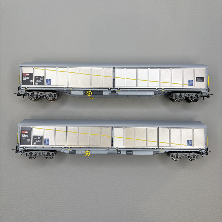 2 wagons à parois coulissantes Habils, SBB - RIVAROSSI HR6650