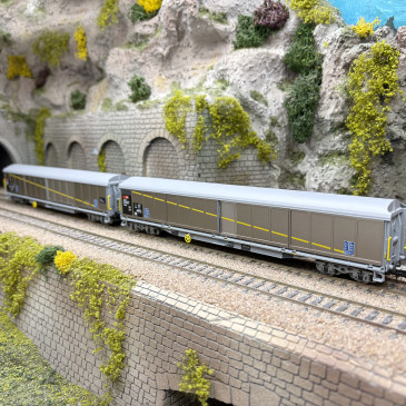 2 wagons à parois coulissantes Habils, SBB, Ep. V - RIVAROSSI HR6650 - HO 1/87