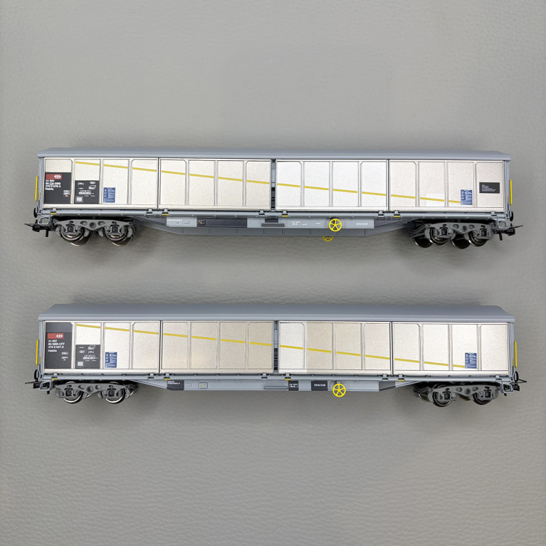 2 wagons à parois coulissantes Habils, SBB - RIVAROSSI HR6650