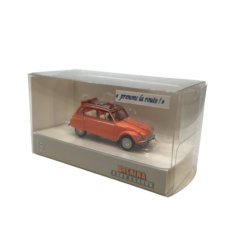 Citroën Dyane avec conductrice, orange, 1973 - SAI 1331 - HO 1/87