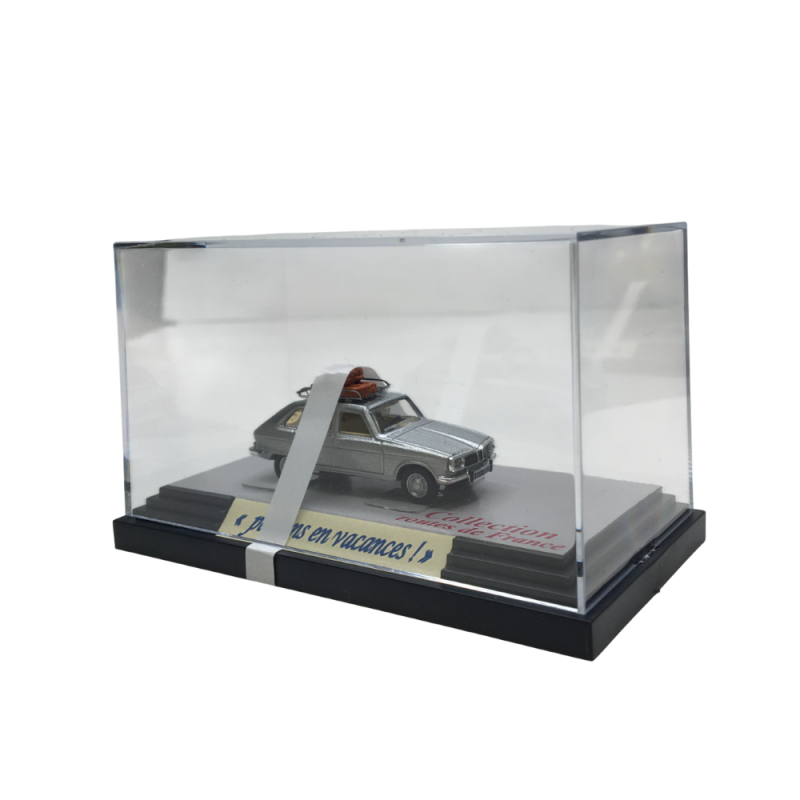 Renault 16 gris métallisé, galerie de toit et 3 valises - SAI 1836 - HO 1/87