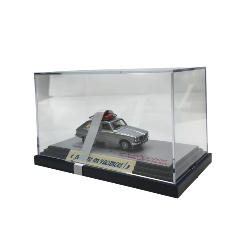 Renault 16 gris métallisé, galerie de toit et 3 valises - SAI 1836 - HO 1/87