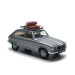 Renault 16 gris métallisé, galerie de toit et 3 valises - SAI 1836 - HO 1/87