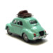 Renault 4CV, vert d'eau, galerie de toit et 2 valises - SAI 1765 - HO 1/87