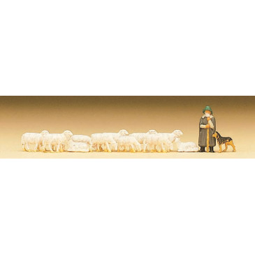 Moutons et berger - PREISER 79160 - N 1/160