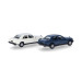 Mercedes-Benz 190E, 1982, lot de 2 MiniKit bleu labrador et blanc classique - HERPA 012409-009 - HO 1/87