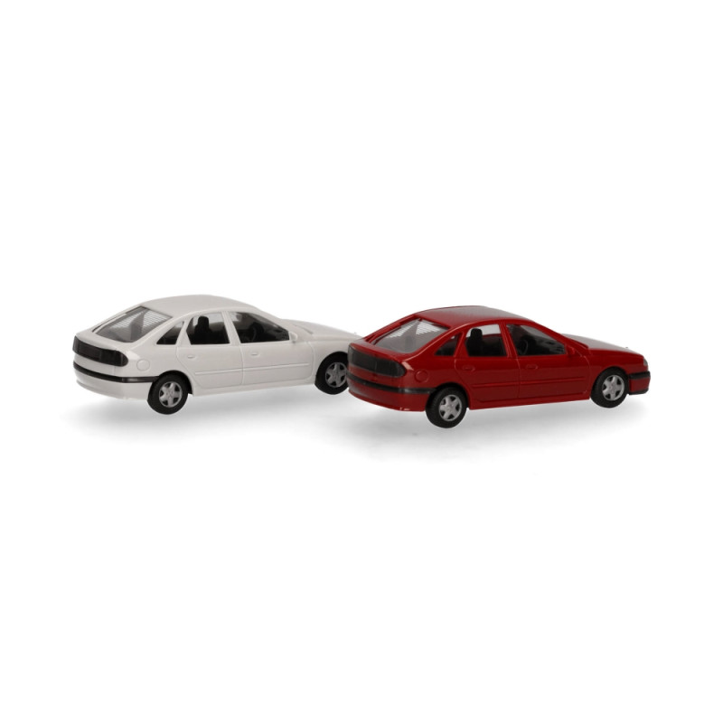 Renault Laguna, 1981, lot de 2 MiniKit, Sienna rouge et Blanc arctique - HERPA 014113 - HO 1/87
