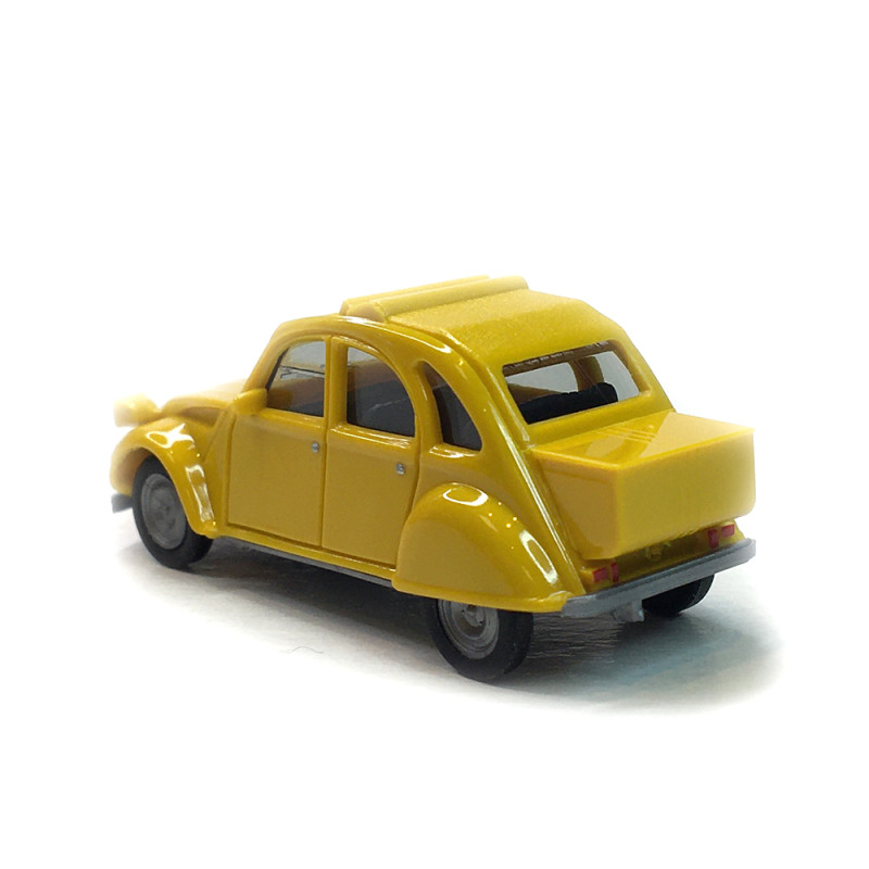 Citroën 2CV avec queue, jaune mimosa - HERPA 027632-006 - HO 1/87