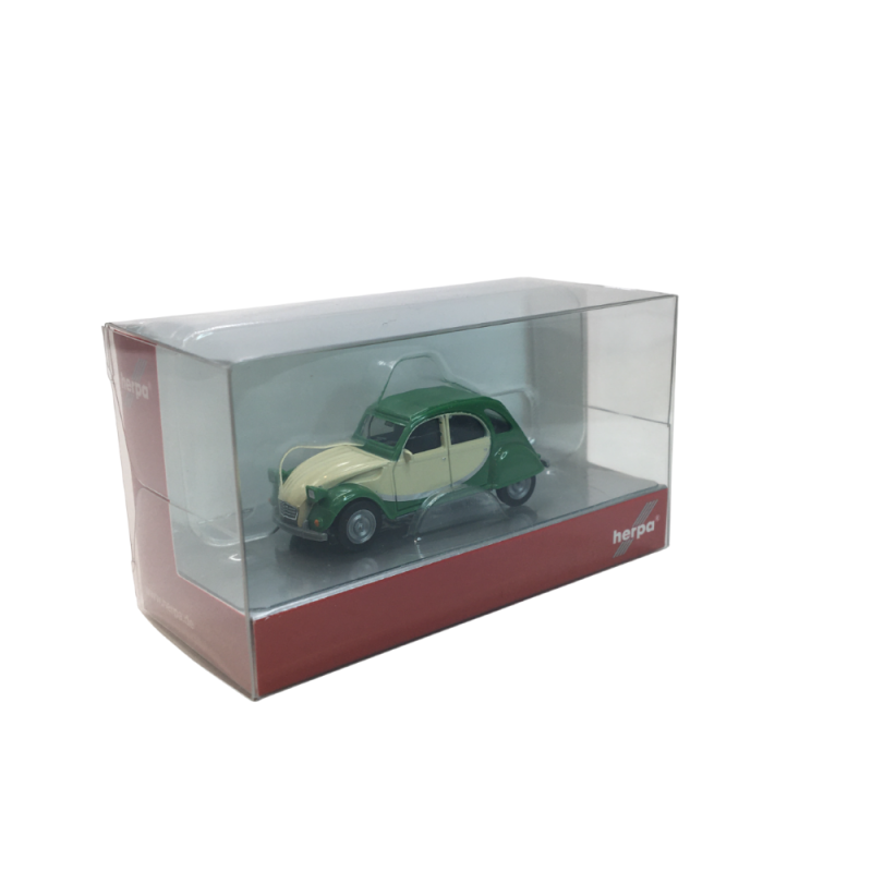Citroën 2CV Charleston, vert/beige - HERPA 020817-007 - HO 1/87