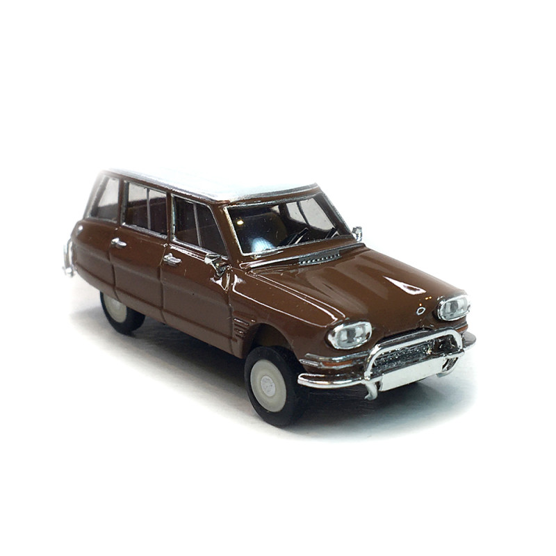 Citroën AMI 6 Break, marron (toit blanc) - HERPA 038959 - HO 1/87