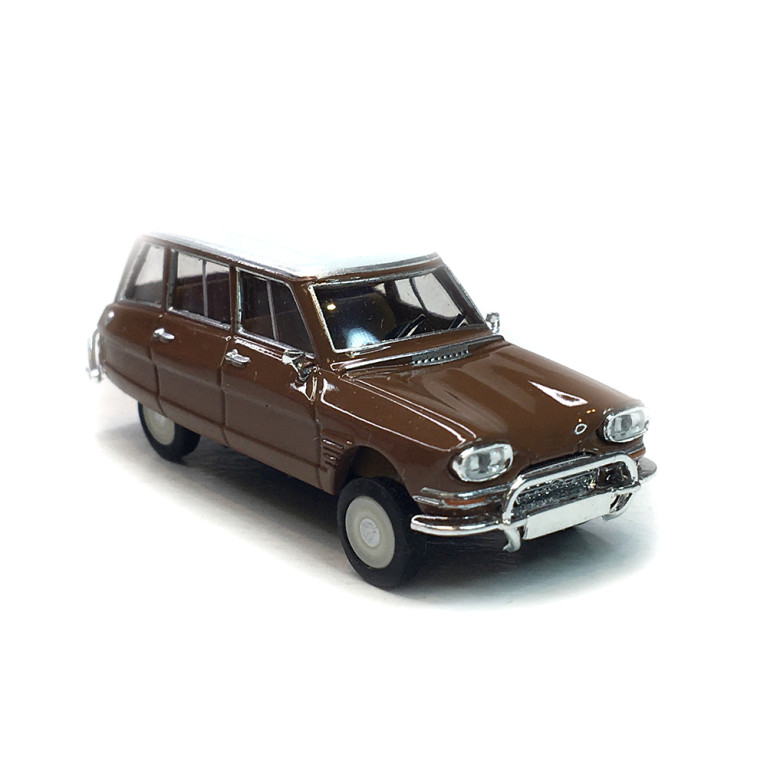 Citroën AMI 6 Break, marron (toit blanc) - HERPA 038959 - HO 1/87