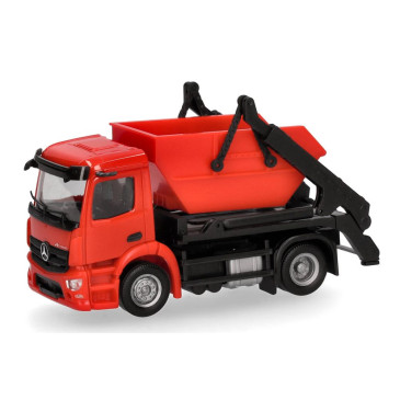 MiniKit benne Mercedes-Benz Actros S AK12, rouge - HERPA 013994 - HO 1/87